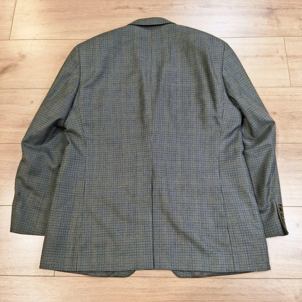 Ralph Lauren Blazer Mens 43R Gray Check Sport Coat Jacket Wool Silk Canada